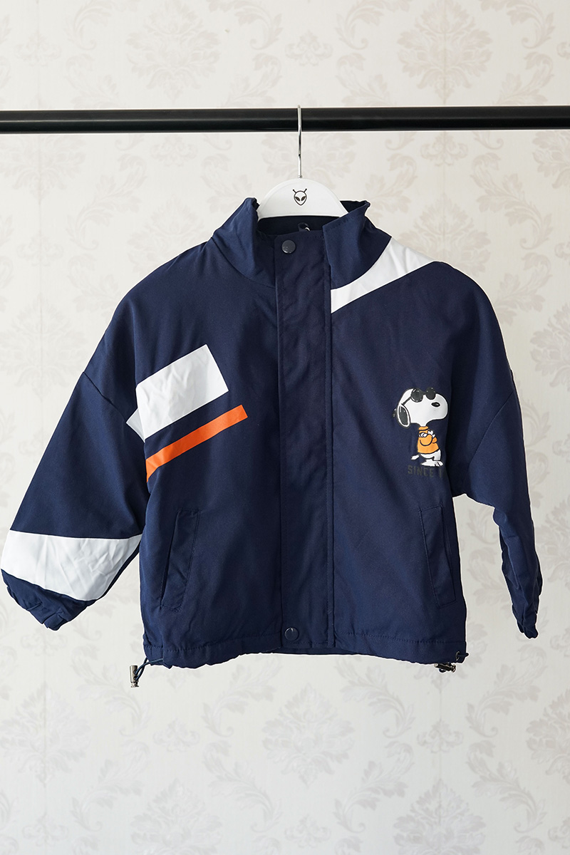 Kid's Contrast panel Jacket with Hood Polyester
