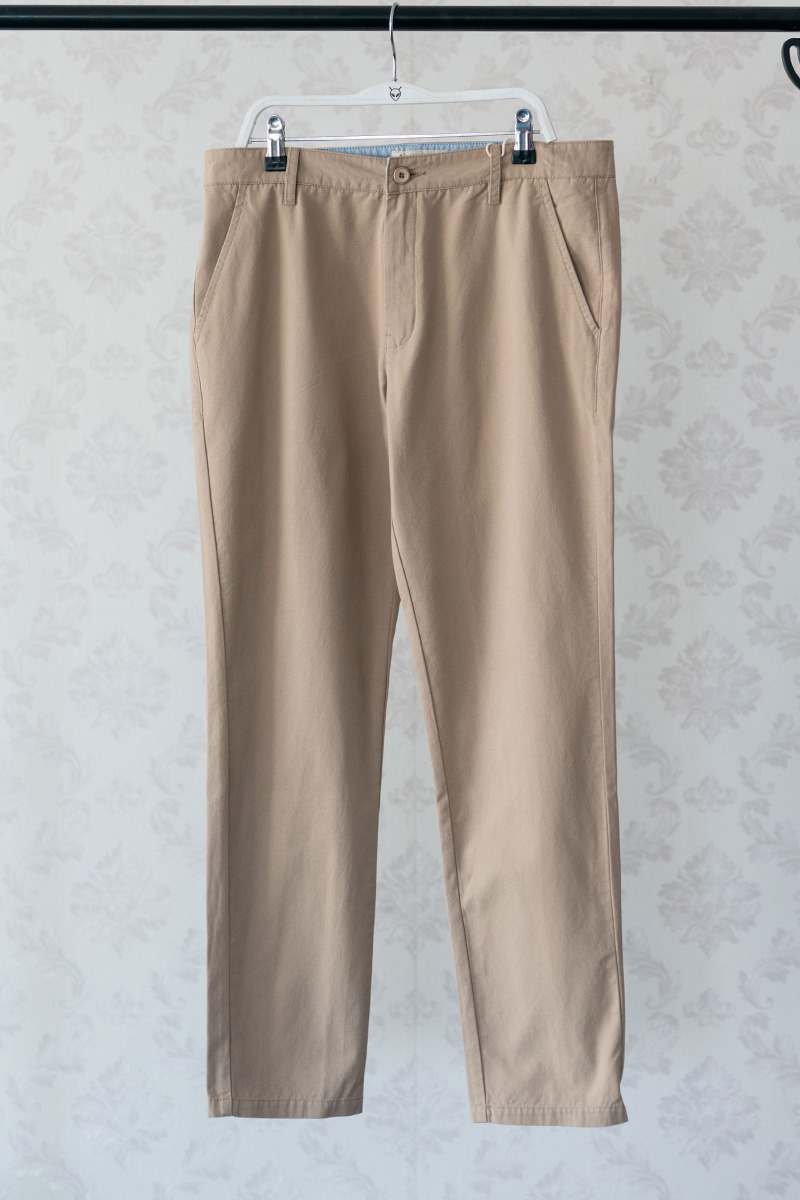Tapered Fit Canvas Pants for Men