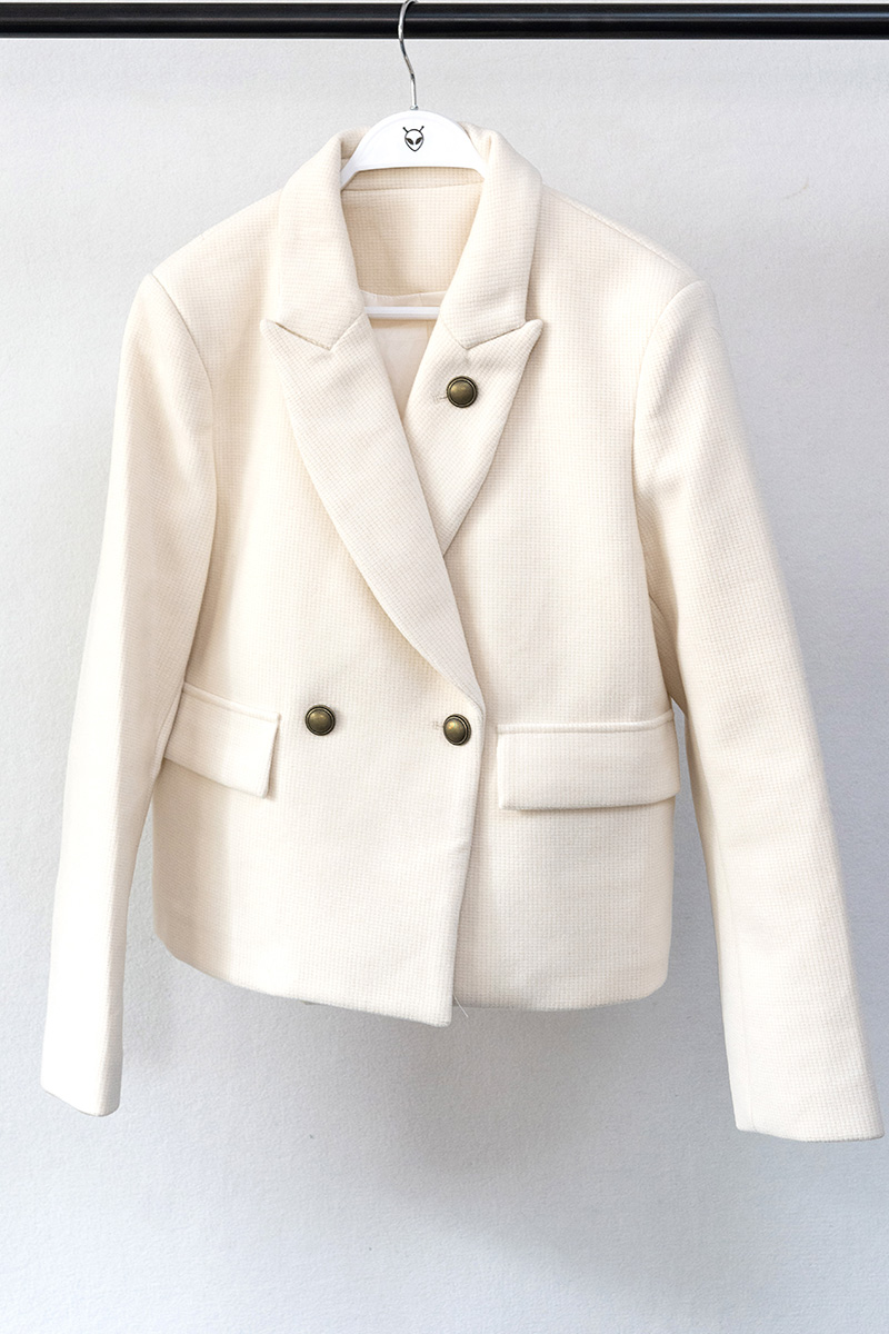 Women's Pocketed Double Breasted Blazer